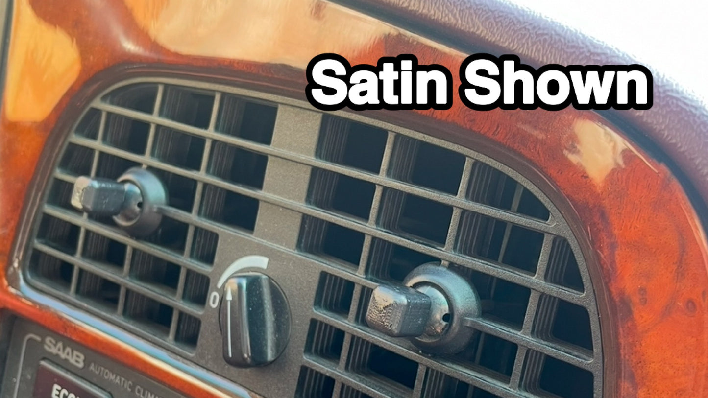 SAAB 9000 Dash Air Vent Knob Kit (Satin) - SwedeSource Canada S9100-SSC-A